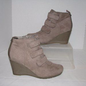 Faux Suede Wedge Bootie